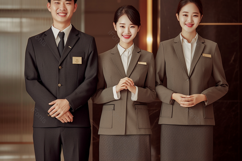 面带微笑的酒店管理管家服务人员形象特写,高清,摄影图,摄影图片,图片大全,摄影图免费下载